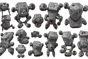 cell robots forming a structure tattoo idea