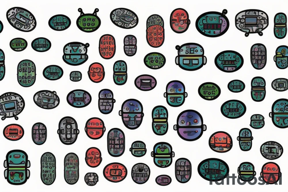 cells but the cells are robots and they’re all coming together in some sort of pattern tattoo idea