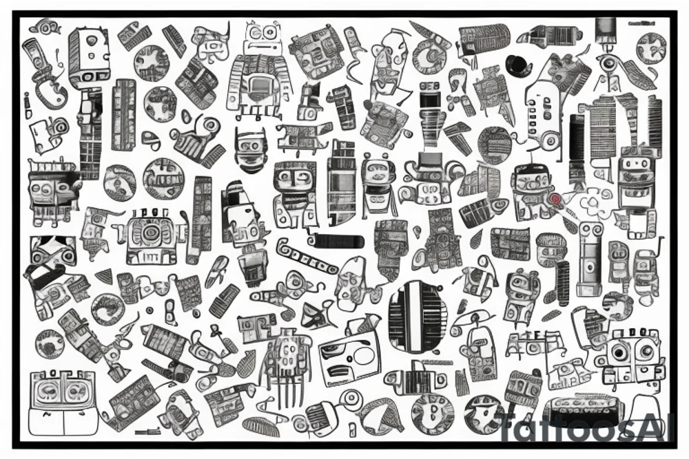 cells but the cells are robots and they’re all coming together in some sort of pattern tattoo idea
