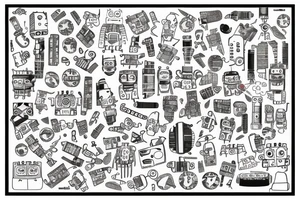 cells but the cells are robots and they’re all coming together in some sort of pattern tattoo idea