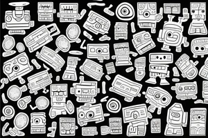 cells but the cells are robots and they’re all coming together in a geometric pattern tattoo idea