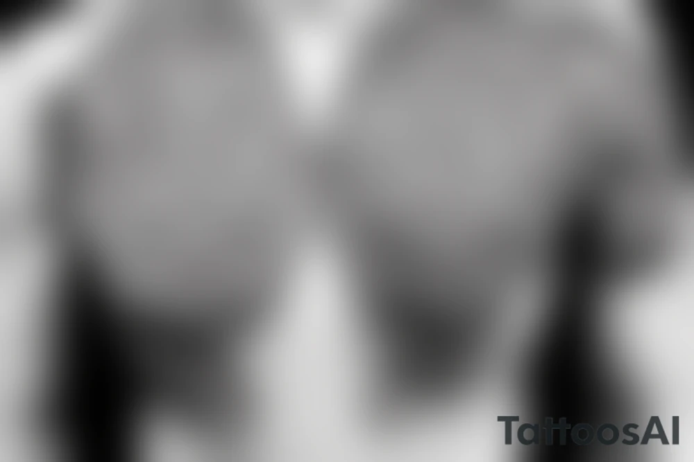 biological cells coming together in a geometric pattern on the shoulder with glowing vasculature tattoo idea