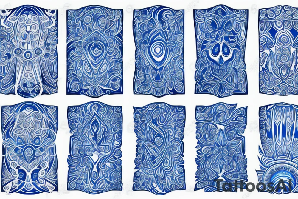 sparse glowing blue vasculature on the shoulder tattoo idea