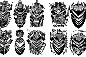bionanobots assembling on the shoulder tattoo idea