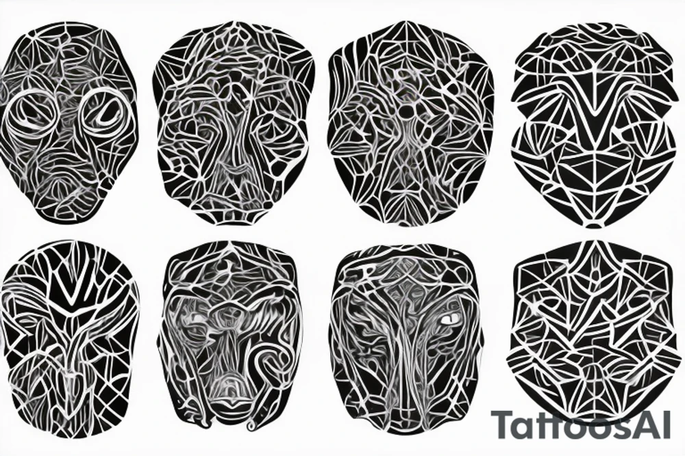 bionanobots forming a voronoi pattern tattoo idea