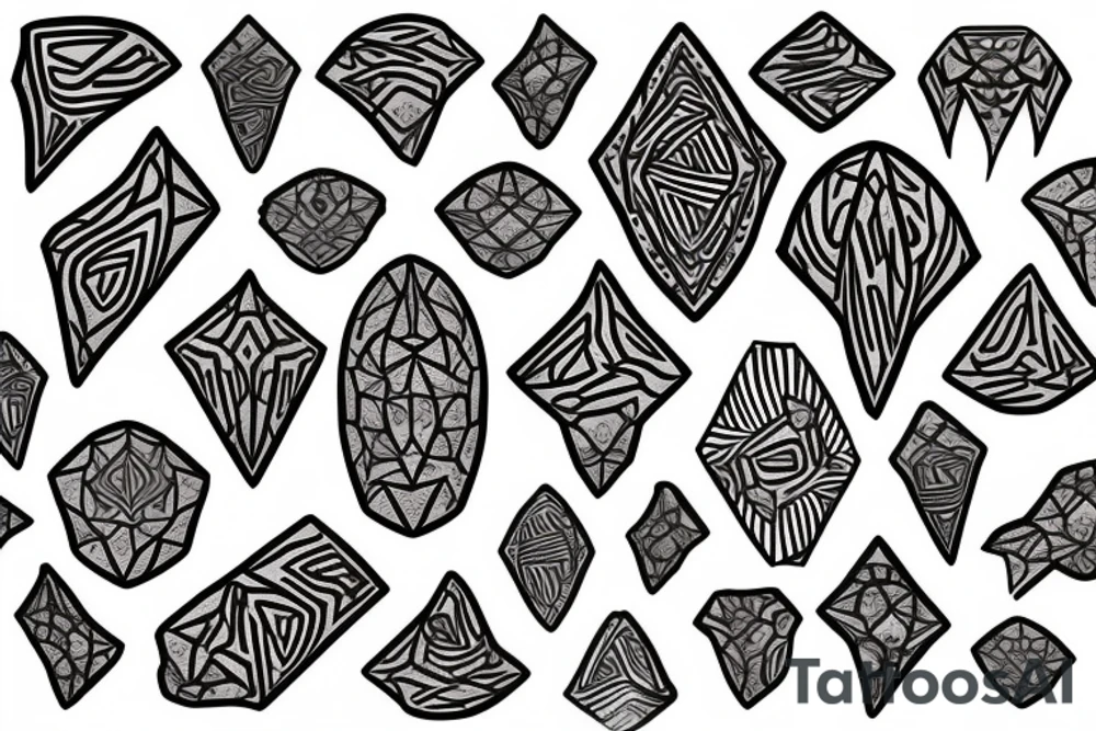 bionanobots forming a voronoi pattern tattoo idea