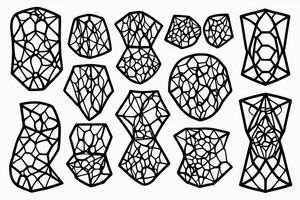 biological nanobots forming a voronoi pattern tattoo idea