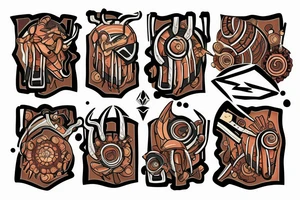 biological nanobots forming a muscle on the shoulder tattoo idea