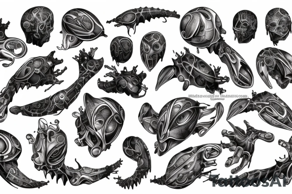 cells creating a muscle on the shoulder tattoo idea