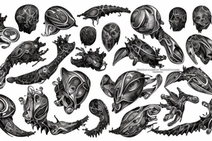 cells creating a muscle on the shoulder tattoo idea