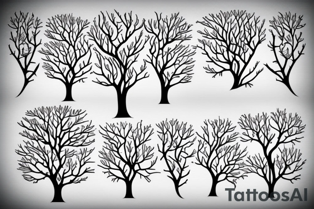 algorithmic tree with glowing branches on the shoulder tattoo idea