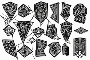 graph with glowing edges on the shoulder tattoo idea
