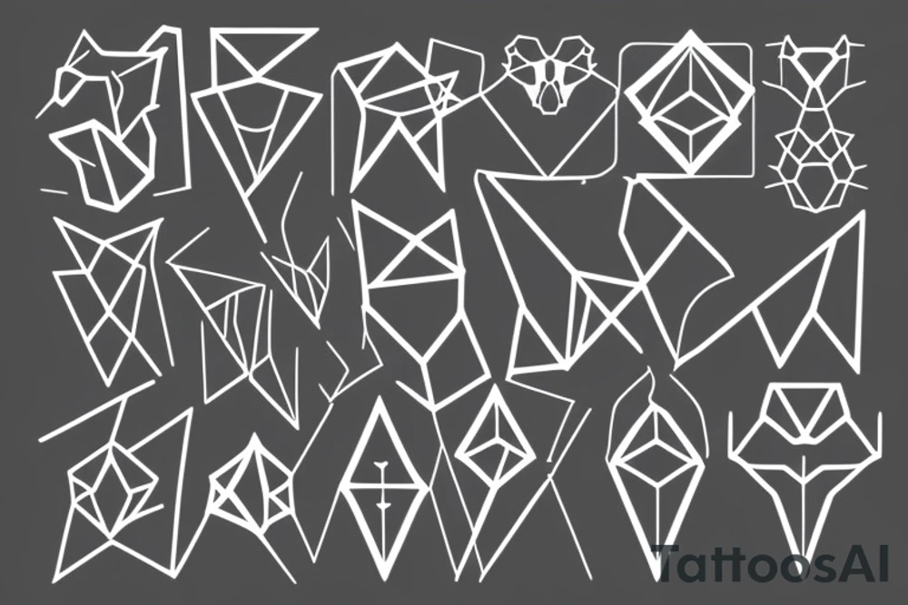 graph with glowing edges on the shoulder tattoo idea