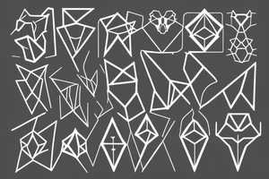 graph with glowing edges on the shoulder tattoo idea