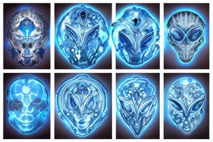 graph with glowing blue edges on the shoulder tattoo idea