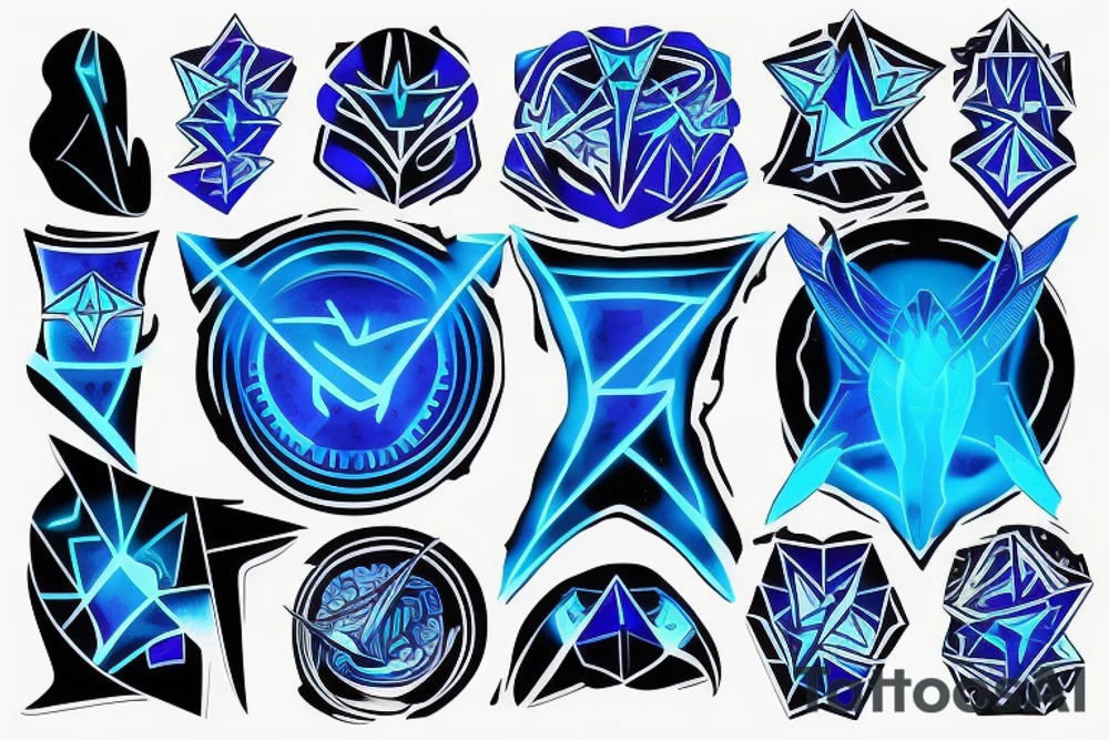 graph with glowing blue edges on the shoulder tattoo idea graph with glowing blue edges on the shoulder tattoo idea