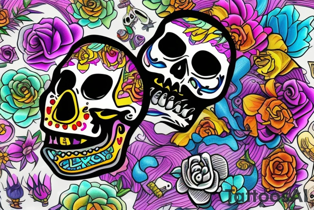 Skull tattoo idea