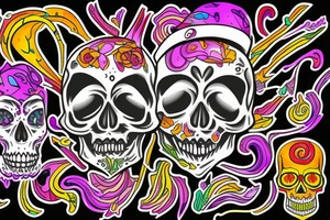 Melting skull tattoo idea