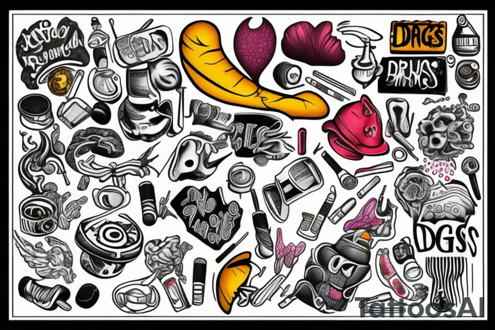 Drugs help tattoo idea