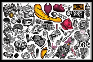 Drugs help tattoo idea