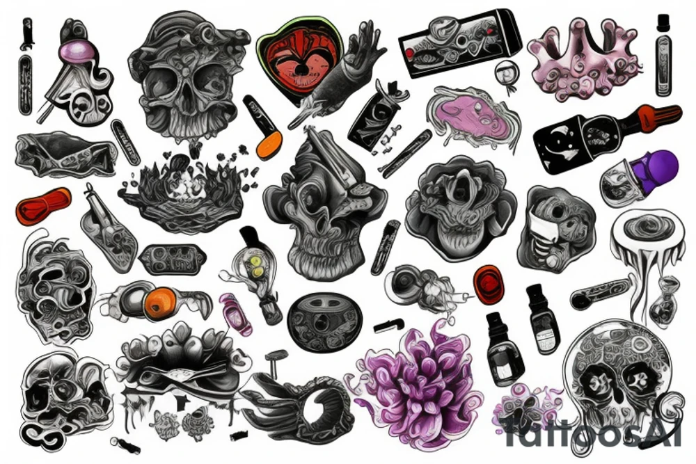 Drugs help tattoo idea