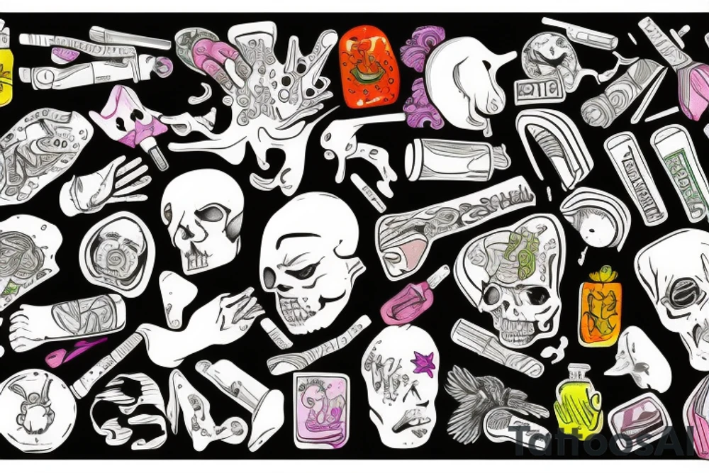 Drugs help me tattoo idea