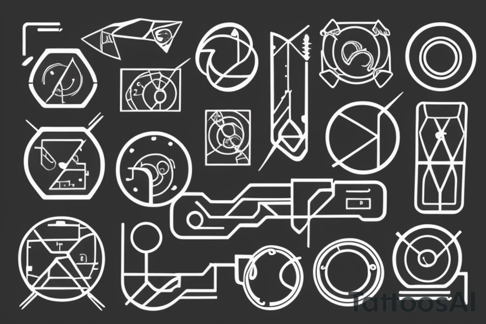 glowing circuitry tattoo idea