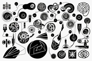 glowing circuitry on shoulder tattoo idea