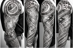 glowing circuitry on shoulder tattoo idea