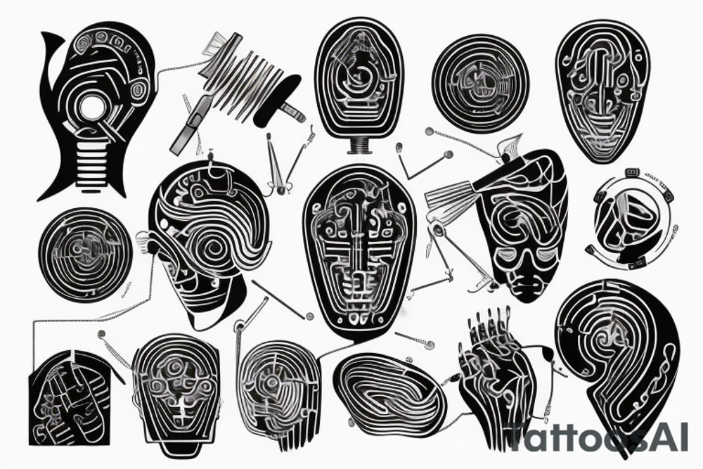 glowing circuitry on shoulder tattoo idea