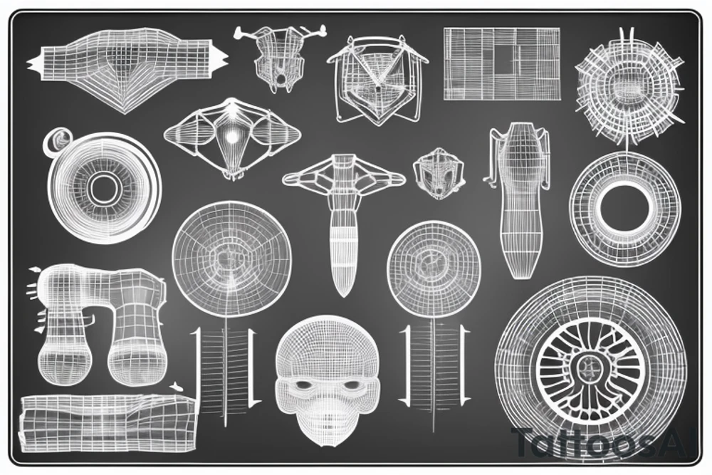 glowing circuitry on shoulder tattoo idea