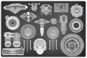 glowing circuitry on shoulder tattoo idea