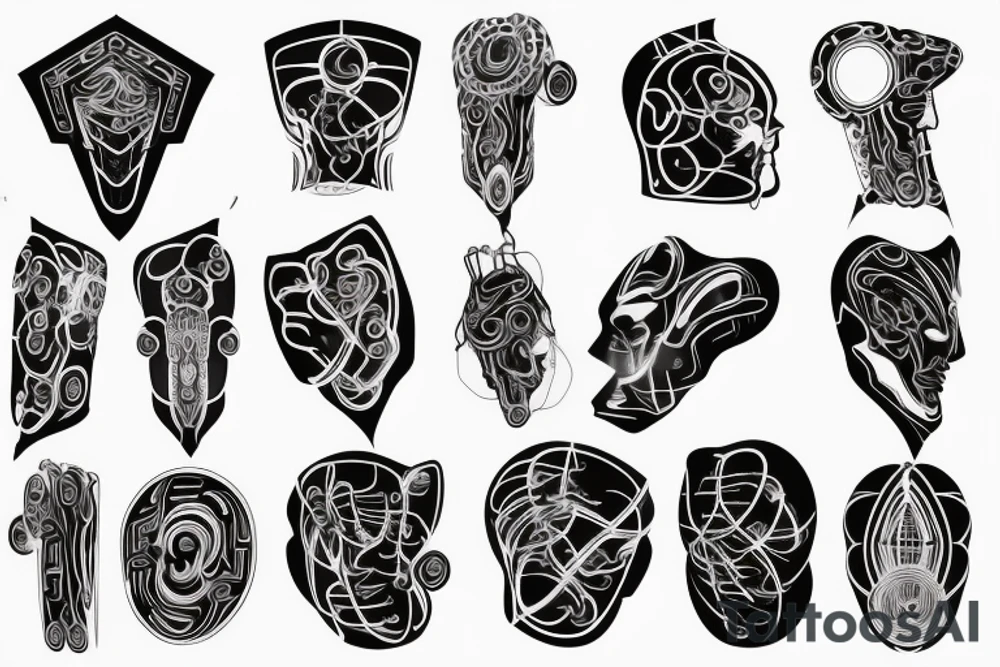 glowing circuitry on shoulder tattoo idea