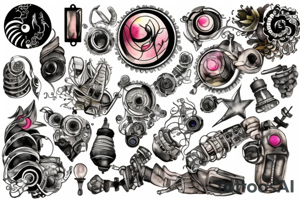 circuitry on shoulder tattoo idea