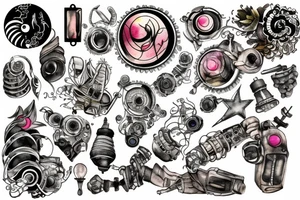 circuitry on shoulder tattoo idea