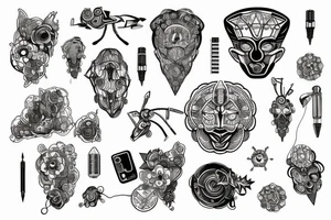 circuitry on shoulder tattoo idea
