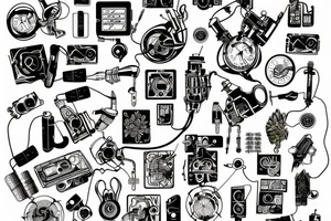 circuitry on shoulder tattoo idea