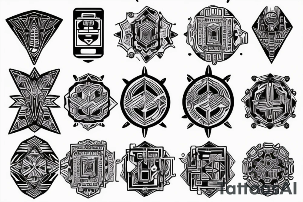 circuitry on shoulder tattoo idea