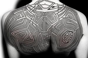 circuitry on shoulder tattoo idea