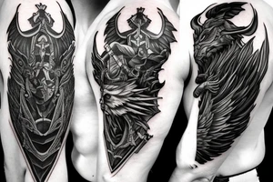 Broad sword blade down my right shoulder tattoo idea