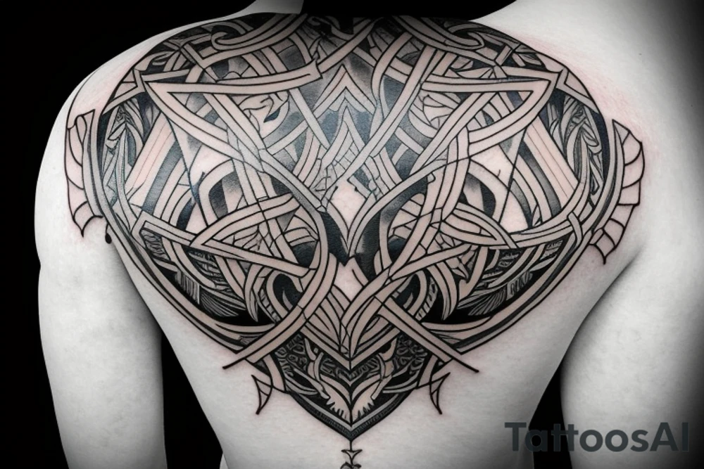 Broad sword blade down my right shoulder tattoo idea