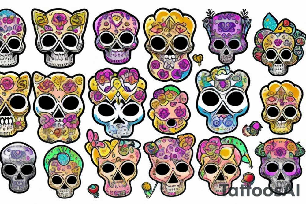 Royal skull tattoo idea