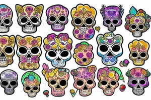 Royal skull tattoo idea