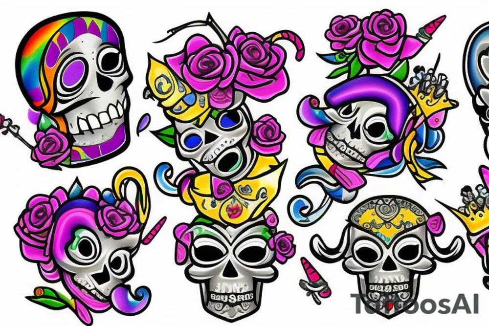 Royal skull tattoo idea