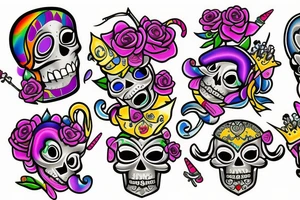 Royal skull tattoo idea