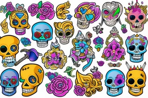 Royal skull tattoo idea