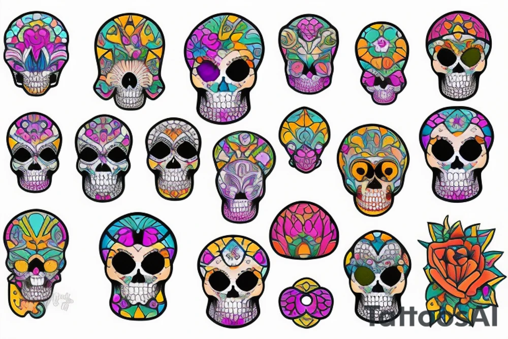 Royal skull tattoo idea