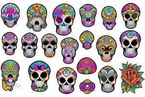 Royal skull tattoo idea