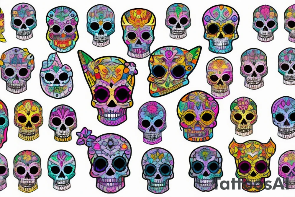 Royal skull tattoo idea