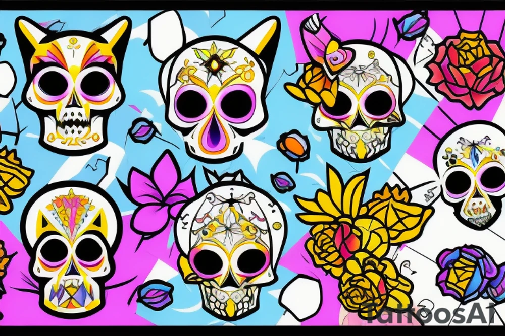 Royal skull tattoo idea